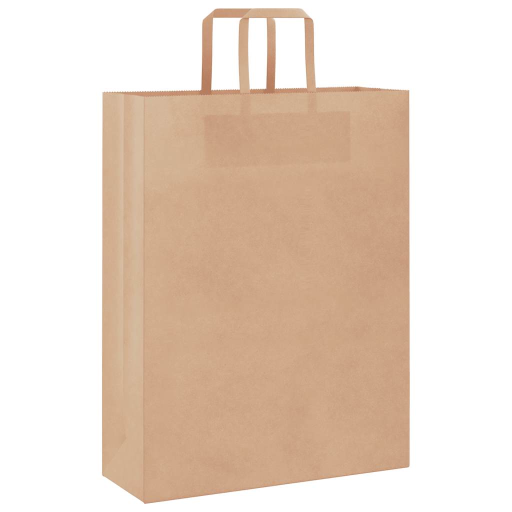vidaXL Paper Bags 250 pcs with Handles Brown 32x12x42 cm 3
