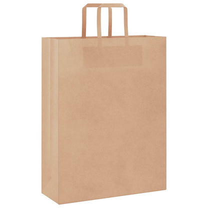 vidaXL Paper Bags 250 pcs with Handles Brown 32x12x42 cm 3