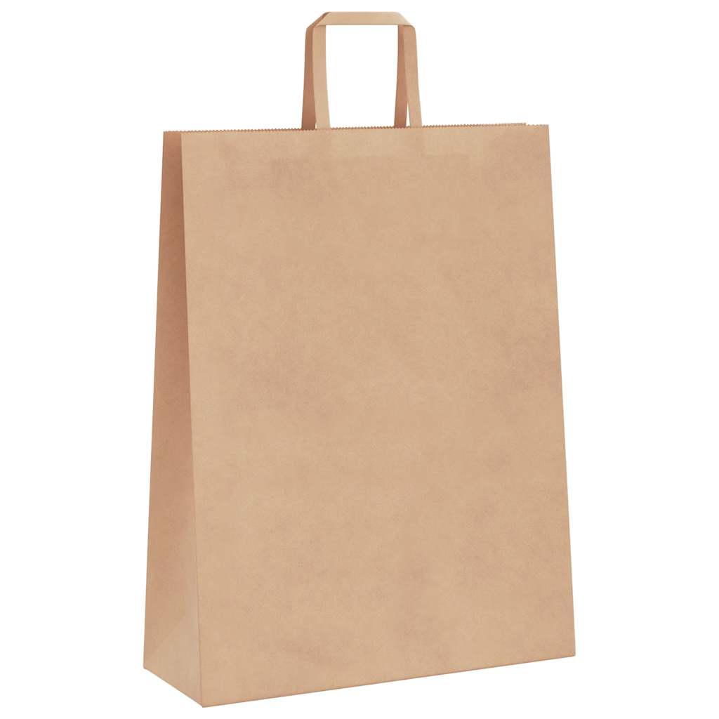 vidaXL Paper Bags 250 pcs with Handles Brown 32x12x42 cm 4
