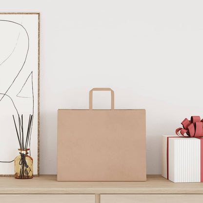 vidaXL Paper Bags with Handles 250 pcs Depth 22 cm