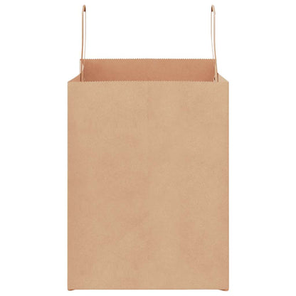 vidaXL Paper Bags 250 pcs with Handles Brown 32x22x28 cm 6