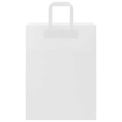 vidaXL Paper Bags 250 pcs with Handles White 26x12x35 cm 5