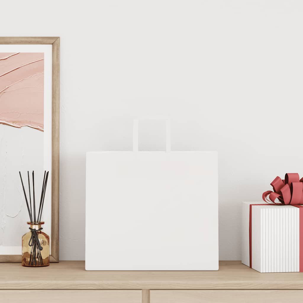 vidaXL Paper Bags with Handles 250 pcs Depth 22 cm