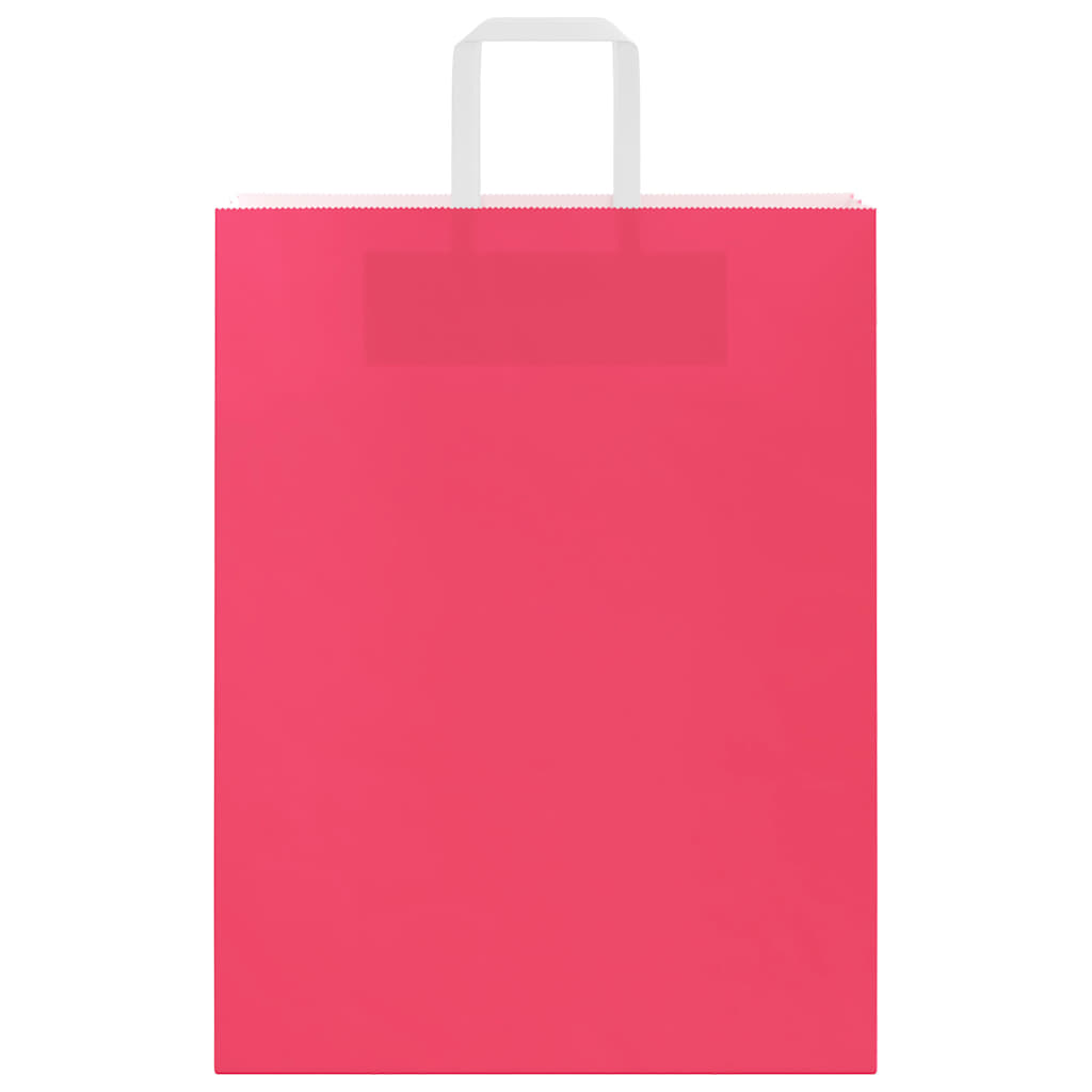 vidaXL Paper Bags 250 pcs with Handles Pink 32x12x42 cm 5