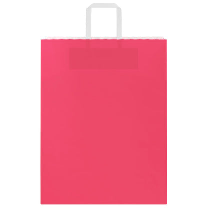 vidaXL Paper Bags 250 pcs with Handles Pink 32x12x42 cm 5