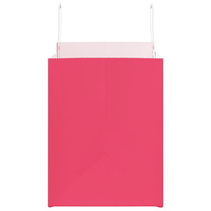 vidaXL Paper Bags 250 pcs with Handles Pink 32x22x28 cm 6
