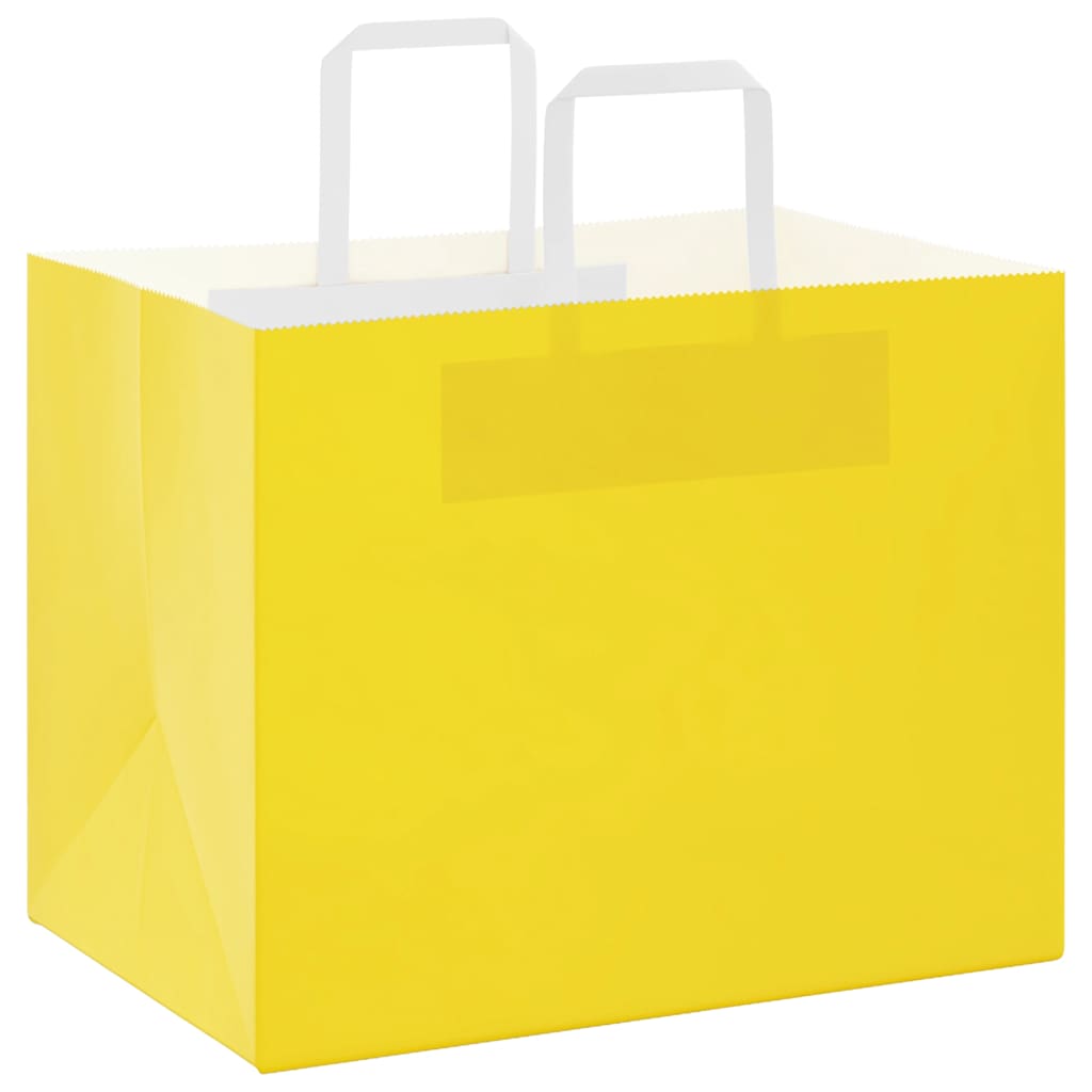 Paper Bags with Handles 250 Depth 22 cm Yellow 24 cm
