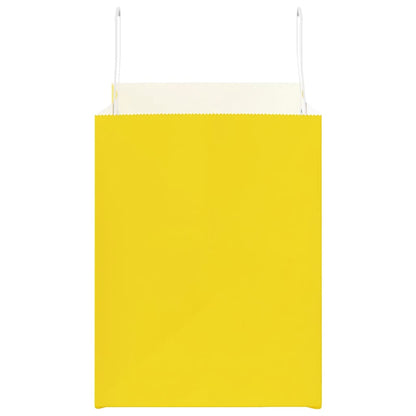 vidaXL Paper Bags 250 pcs with Handles Yellow 32x22x28 cm 6