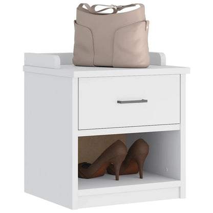vidaXL Hallway Bench SANDNES White 45x40x50 cm Solid Wood Pine 1