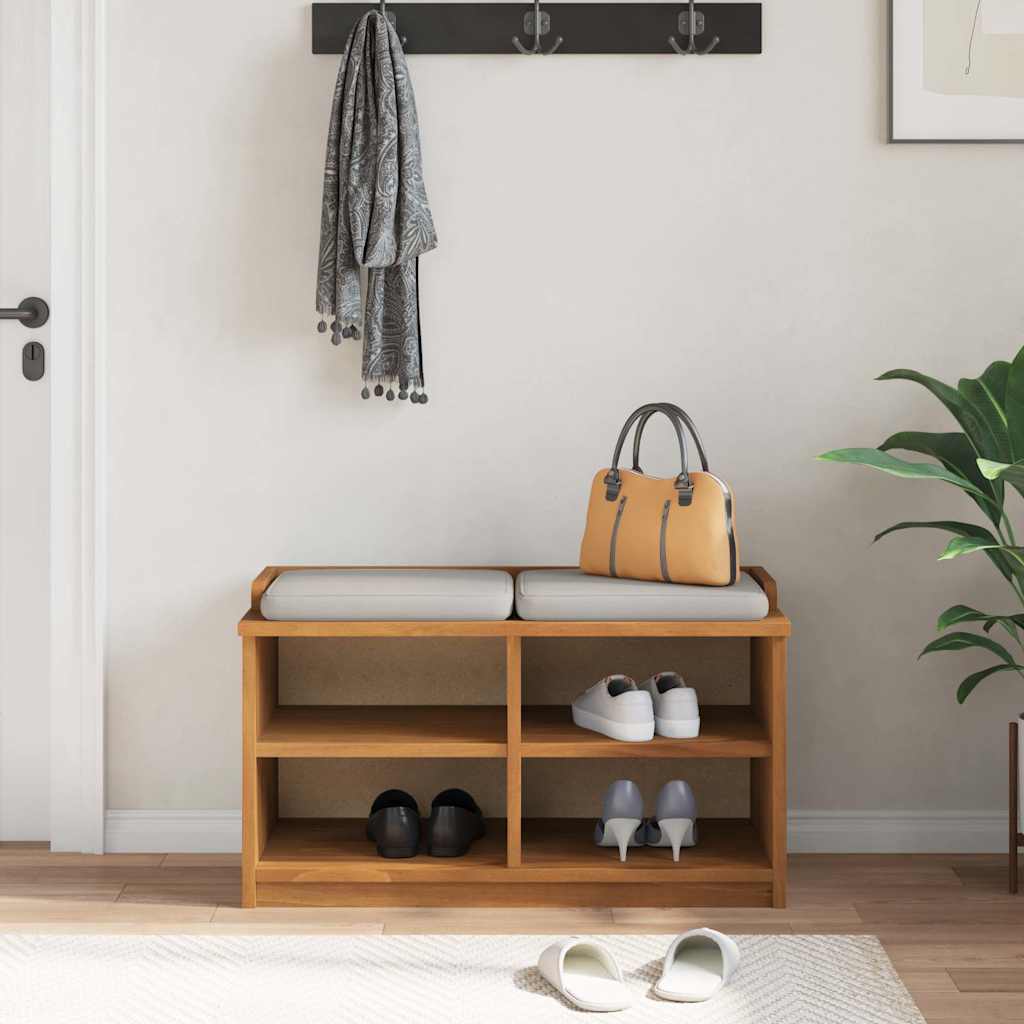 vidaXL Hallway Bench SANDNES 87x40x50 cm Solid Wood Pine 3