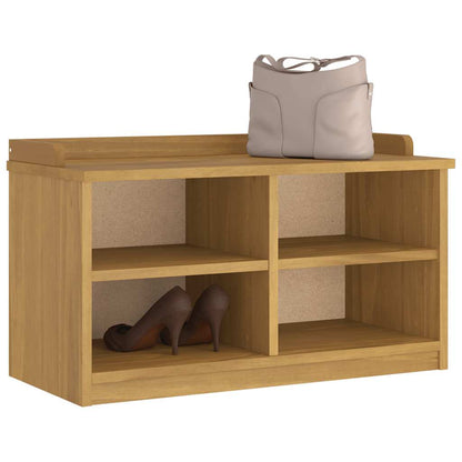vidaXL Hallway Bench SANDNES 87x40x50 cm Solid Wood Pine 4