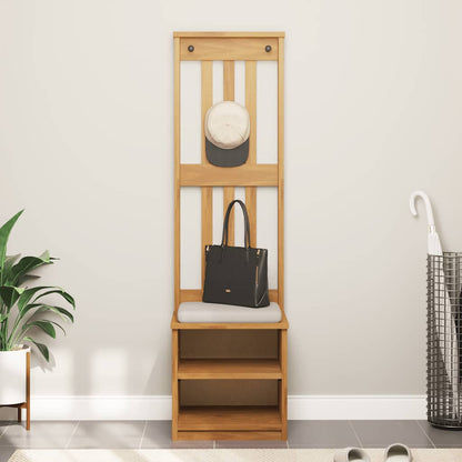 Hall Tree "SANDNES" 45x40x159,5 cm Solid Wood Pine Acacia finish