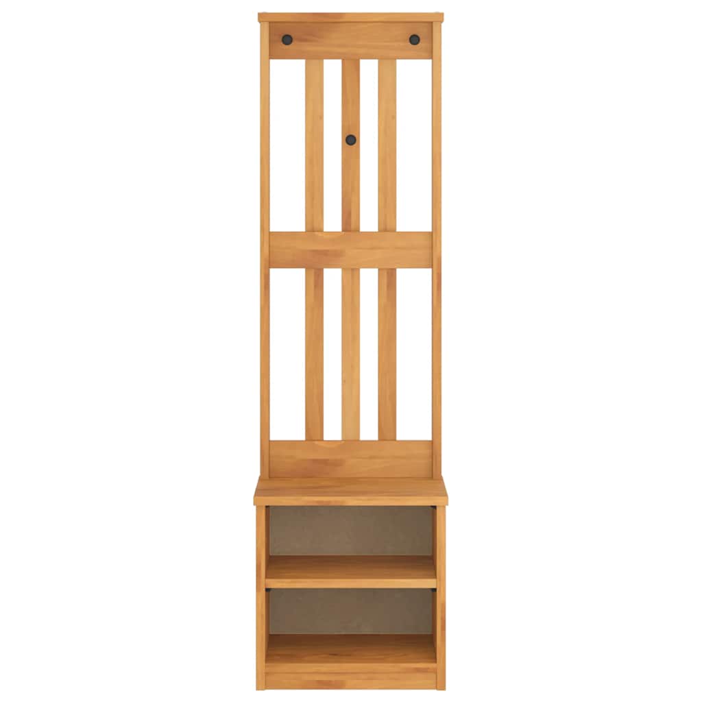 Hall Tree "SANDNES" 45x40x159,5 cm Solid Wood Pine Acacia finish