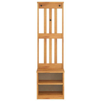 Hall Tree "SANDNES" 45x40x159,5 cm Solid Wood Pine Acacia finish