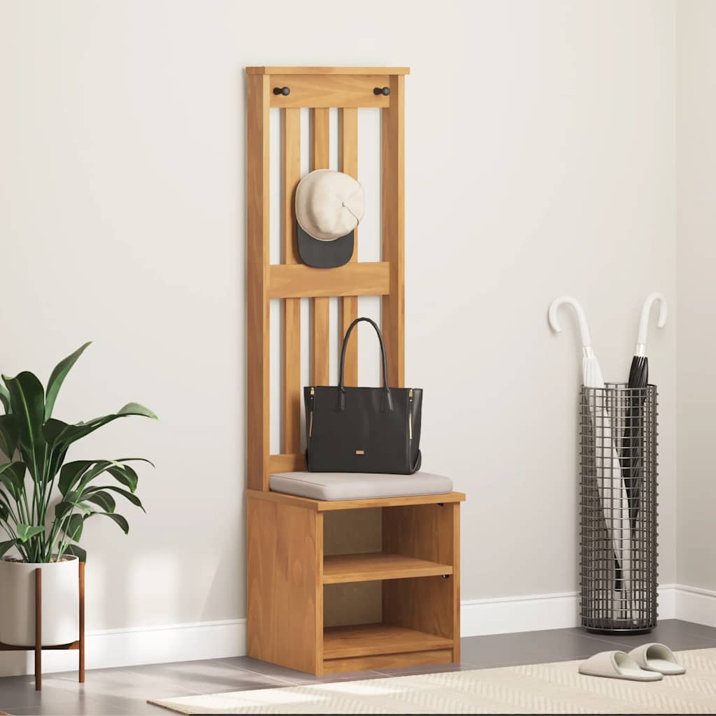 Hall Tree "SANDNES" 45x40x159,5 cm Solid Wood Pine Acacia finish