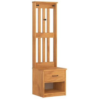 Hall Tree "SANDNES" 45x40x159,5 cm Solid Wood Pine Acacia finish