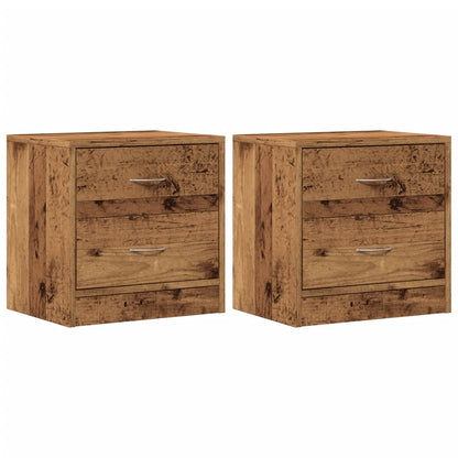 vidaXL Bedside Cabinets 2 pcs Old Wood 40x30x40 cm Engineered Wood 2
