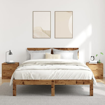 vidaXL Bedside Cabinets 2 pcs Old Wood 40x30x40 cm Engineered Wood 3