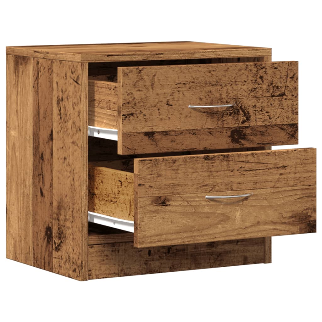 vidaXL Bedside Cabinets 2 pcs Old Wood 40x30x40 cm Engineered Wood 5