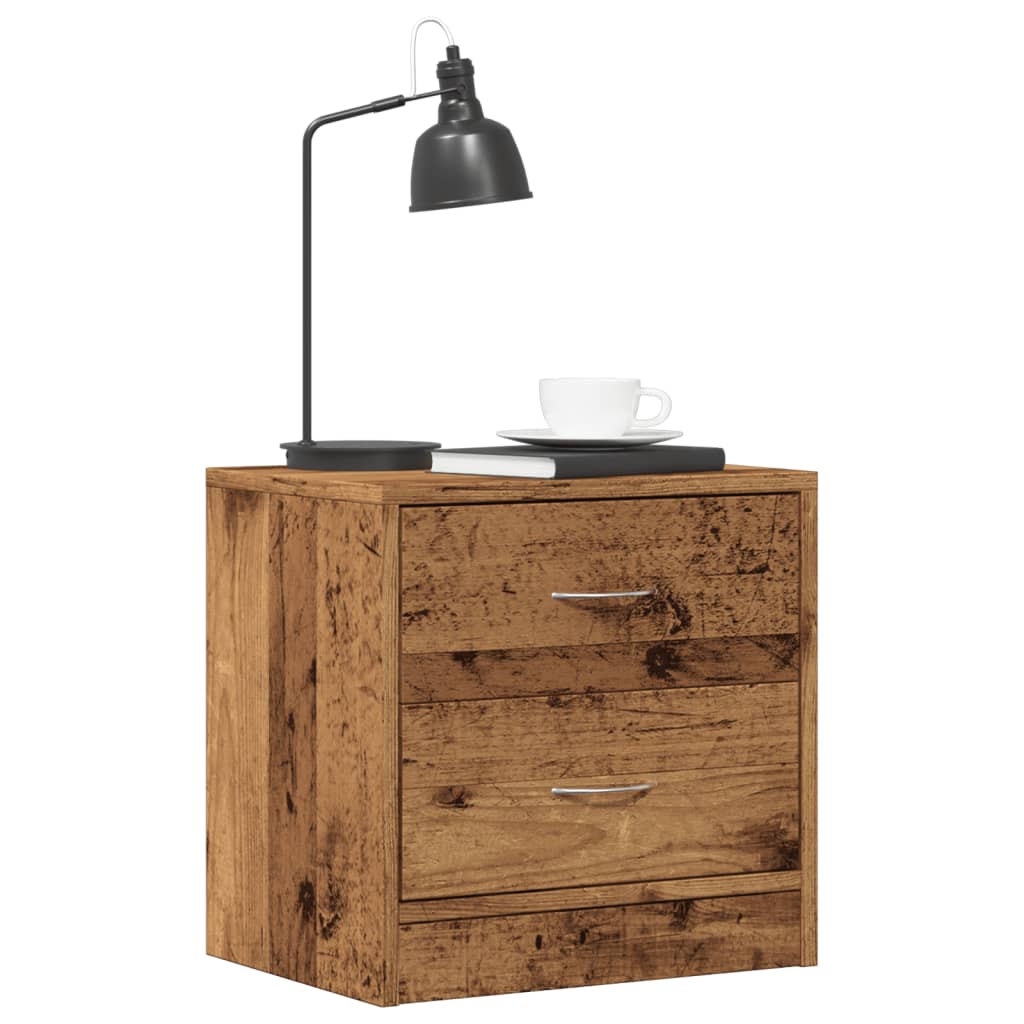 vidaXL Bedside Cabinets 2 pcs Old Wood 40x30x40 cm Engineered Wood 1