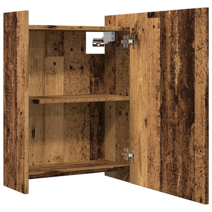 vidaXL Bathroom Mirror Cabinet Old Wood 62.5x20.5x64 cm Engineered Wood 5