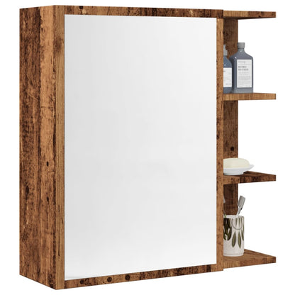 vidaXL Bathroom Mirror Cabinet Old Wood 62.5x20.5x64 cm Engineered Wood 1