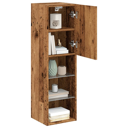 vidaXL TV Cabinet with LED Lights Old Wood 30.5x30x102 cm 5
