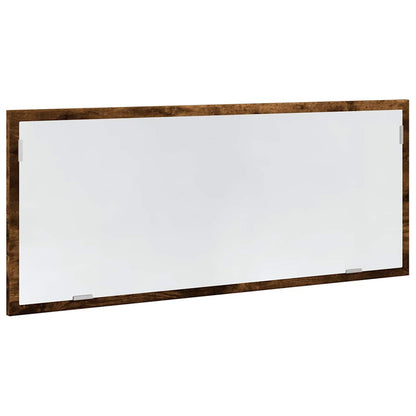 vidaXL LED Bathroom Mirror Smoked Oak 100x8.5x37 cm Engineered Wood 5