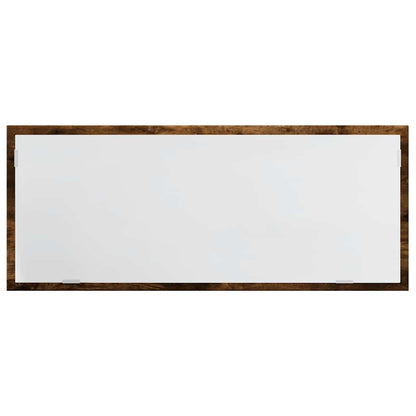 vidaXL LED Bathroom Mirror Smoked Oak 100x8.5x37 cm Engineered Wood 6