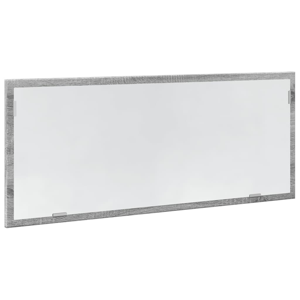 vidaXL LED Bathroom Mirror Grey Sonoma 100x8.5x37 cm Engineered Wood 5