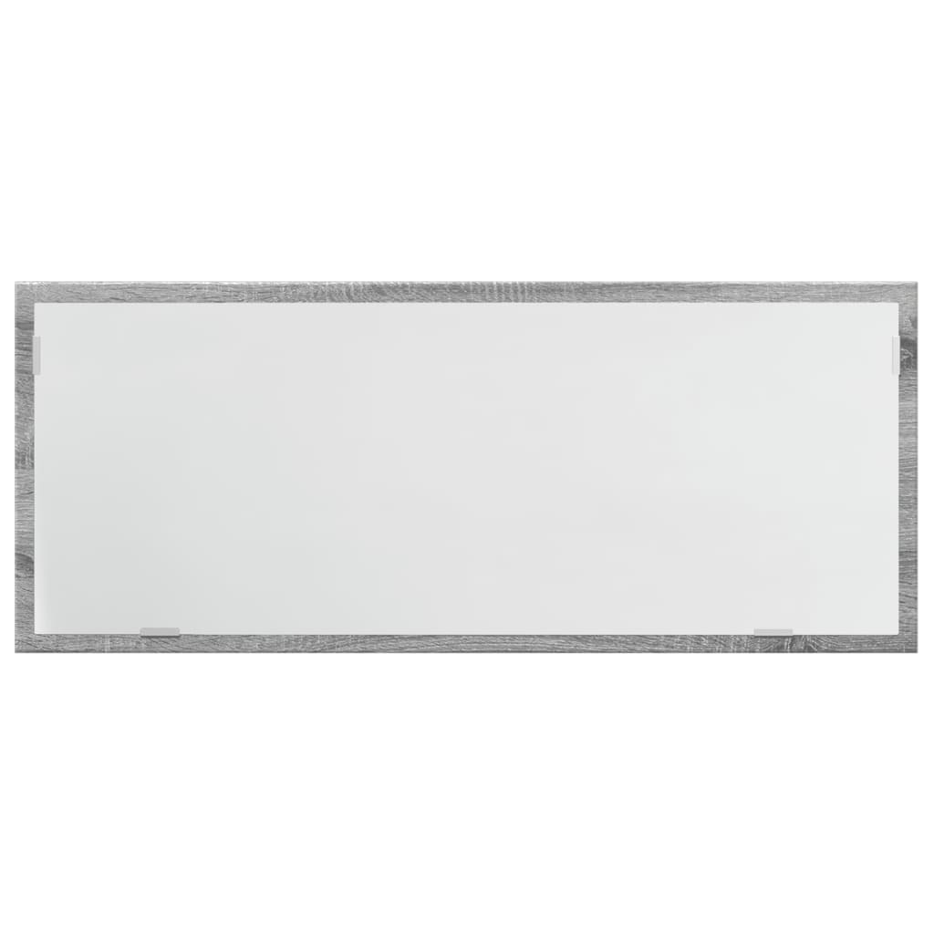 vidaXL LED Bathroom Mirror Grey Sonoma 100x8.5x37 cm Engineered Wood 6