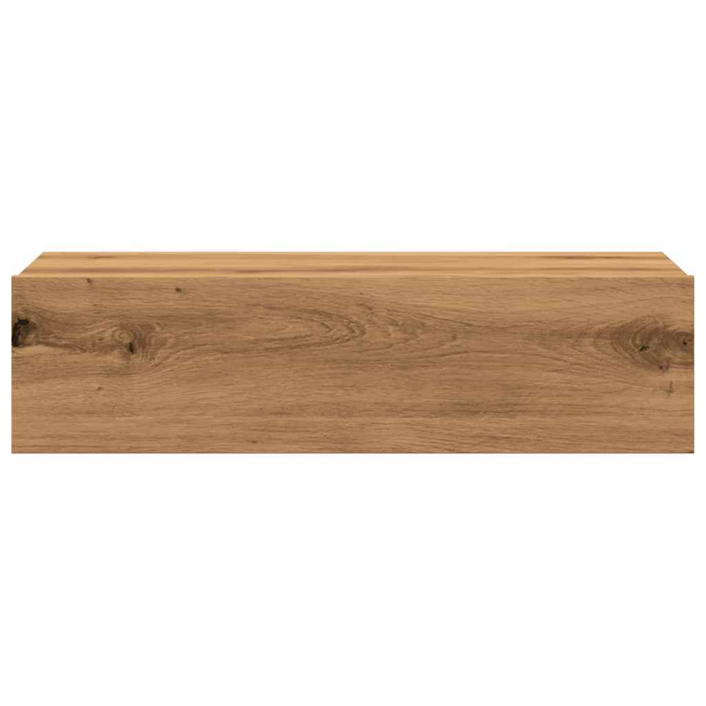 vidaXL TV Cabinets with LED Lights 2 pcs Artisan Oak 60x35x15.5 cm 6