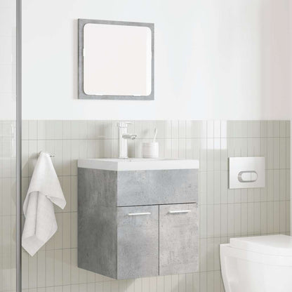 vidaXL 2 Piece Bathroom Furniture Set Concrete Grey Engineered Wood 3