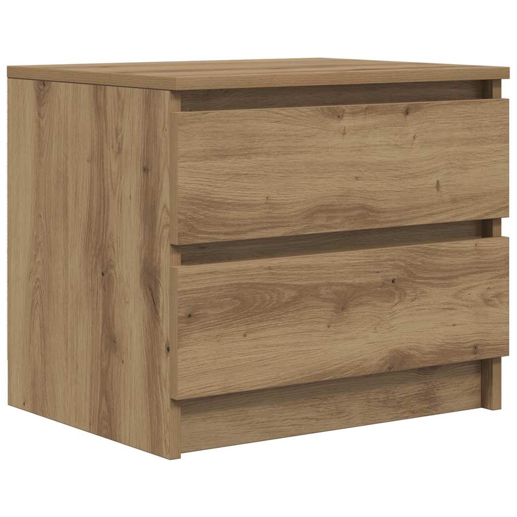 vidaXL Bedside Cabinet Artisan Oak 50x40x43.5 cm Engineered Wood 2