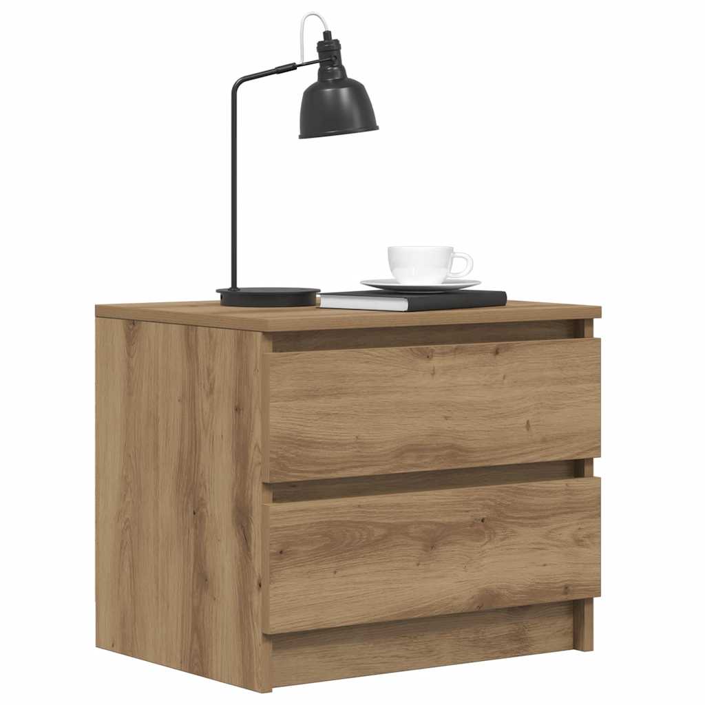 vidaXL Bedside Cabinet Artisan Oak 50x40x43.5 cm Engineered Wood 3