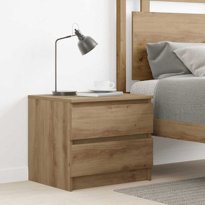 vidaXL Bedside Cabinet Artisan Oak 50x40x43.5 cm Engineered Wood 1