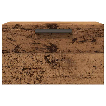 vidaXL Wall-mounted Bedside Cabinets 2 pcs Old Wood 34x30x20 cm 4