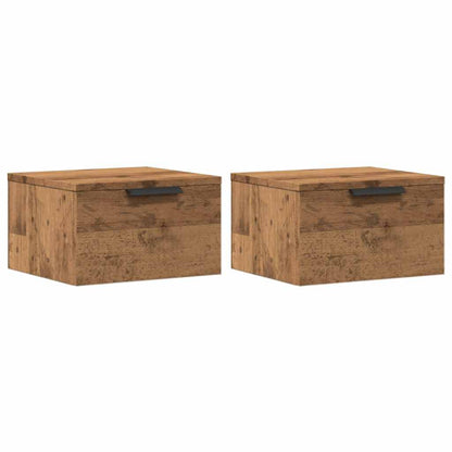 vidaXL Wall-mounted Bedside Cabinets 2 pcs Artisan Oak 34x30x20 cm 2