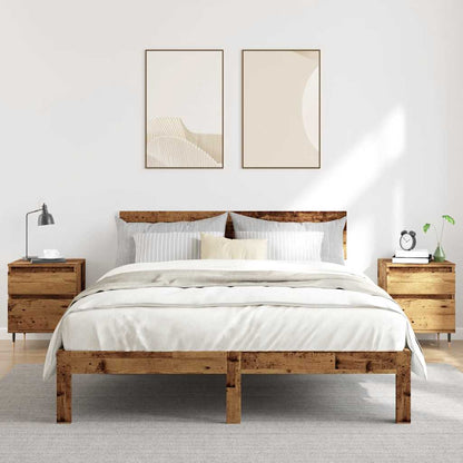 vidaXL Bedside Cabinets 2 pcs Old Wood 40x35x50 cm Engineered Wood 3