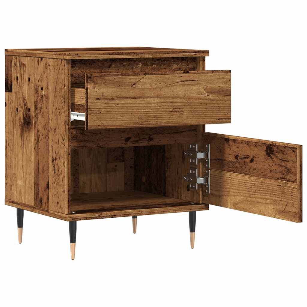 vidaXL Bedside Cabinets 2 pcs Old Wood 40x35x50 cm Engineered Wood 4