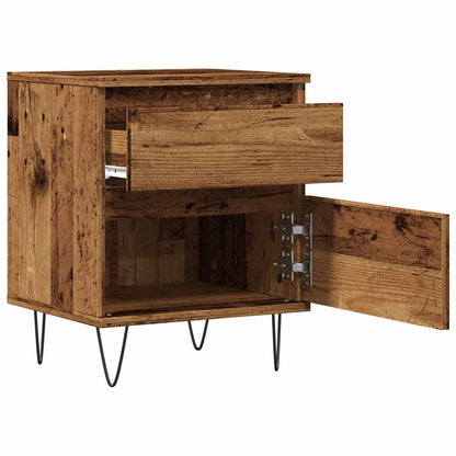 vidaXL Bedside Cabinets 2 pcs Old Wood 40x35x50 cm Engineered Wood 4
