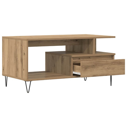 vidaXL Coffee Table Artisan Oak 90x49x45 cm Engineered Wood 4