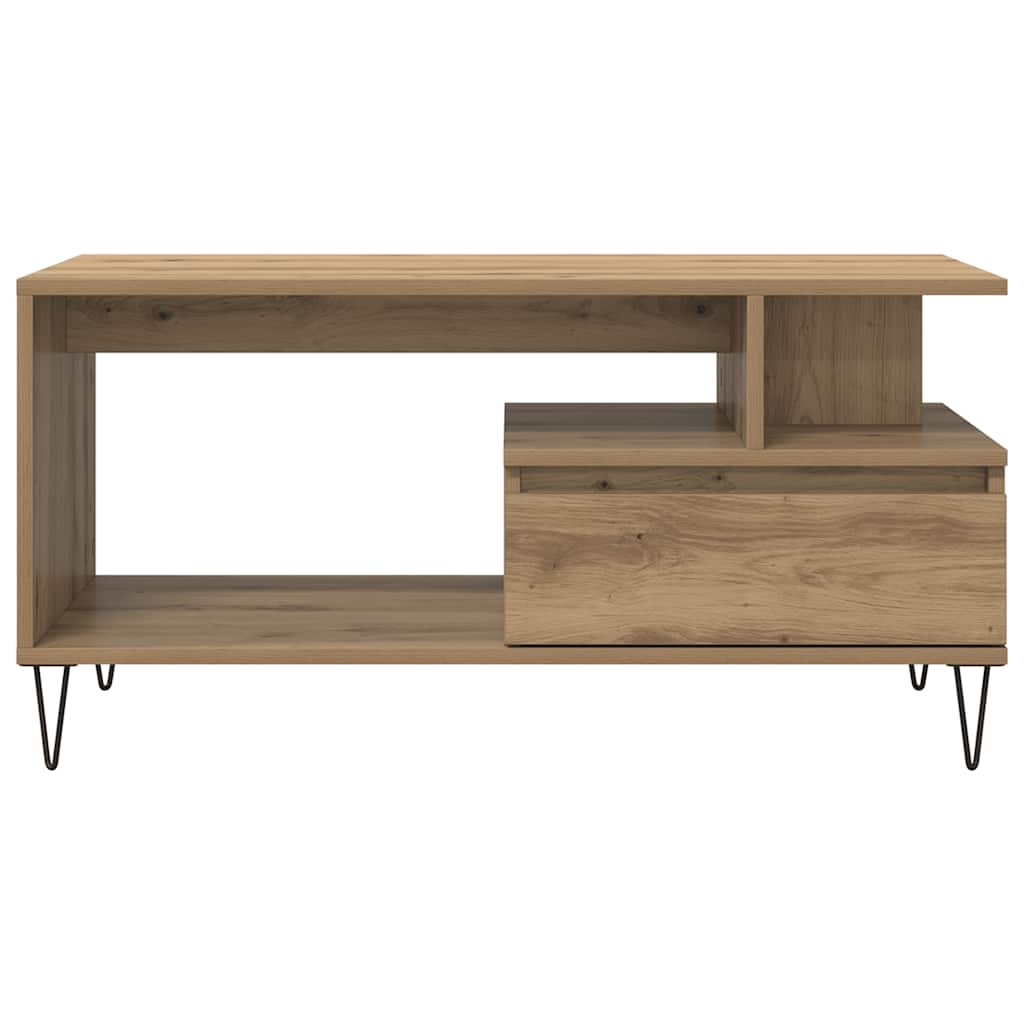 vidaXL Coffee Table Artisan Oak 90x49x45 cm Engineered Wood 5