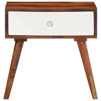 vidaXL Side Table 45x30x45 cm Solid Wood Acacia 3