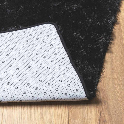 vidaXL Shaggy Rug High Pile NAVARRA Black 160x230 cm Polyester 6
