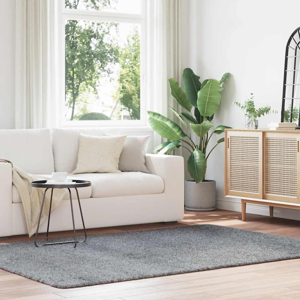vidaXL Shaggy Rug High Pile NAVARRA Light Grey 160x230 cm Polyester 1