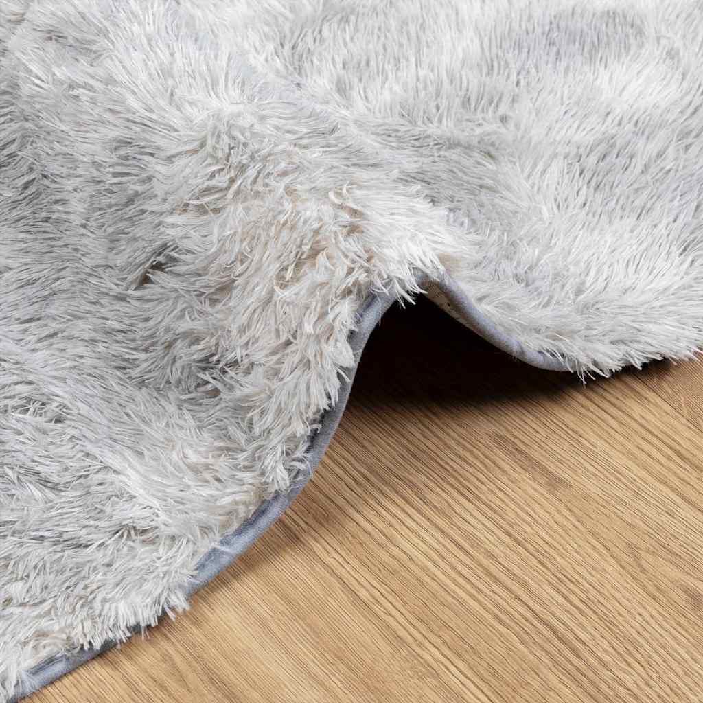 vidaXL Shaggy Rug High Pile NAVARRA Silver Grey 160x230 cm Polyester 5