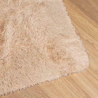 vidaXL Shaggy Rug High Pile NAVARRA Beige 200x200 cm Polyester 4