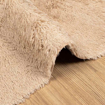 vidaXL Shaggy Rug High Pile NAVARRA Beige 200x200 cm Polyester 5