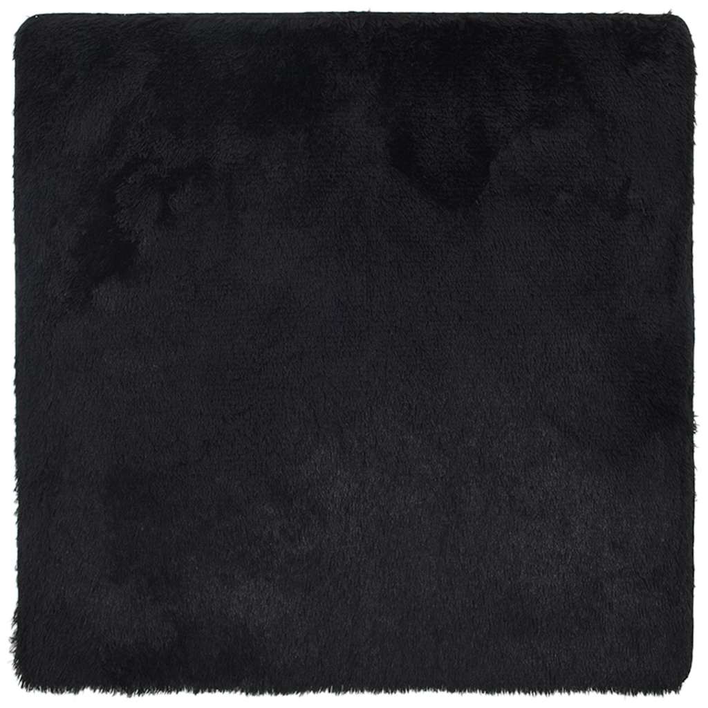 vidaXL Shaggy Rug High Pile NAVARRA Black 200x200 cm Polyester 2